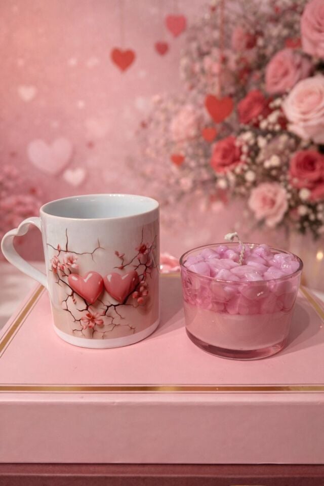 SEVGİLİLER GÜNÜ KUPA&MUM